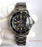Rolex 40mm Black Replica Vintage Submariner Stainless Steel Watch